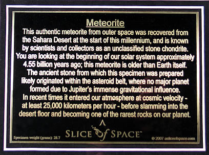 Meteorite from Outer Space